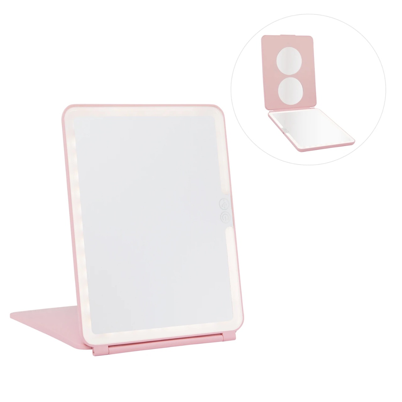 Beauty Creations - Espejo On The Go LED Pink