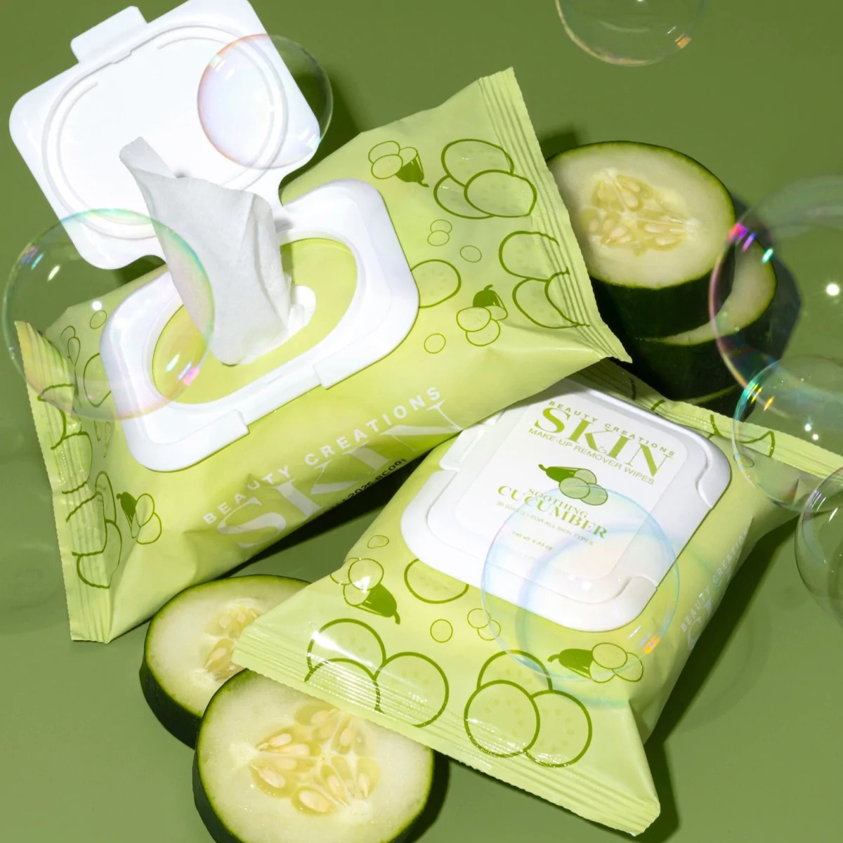 Beauty Creations - Removedor de Maquillajes Wipes Hydrating Cucumber