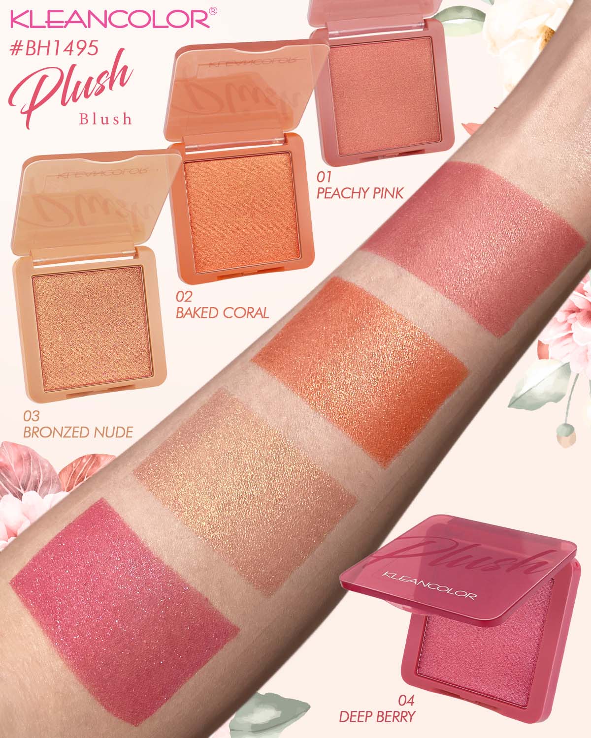 KLEANCOLOR PLUSH BLUSH 24 PZS