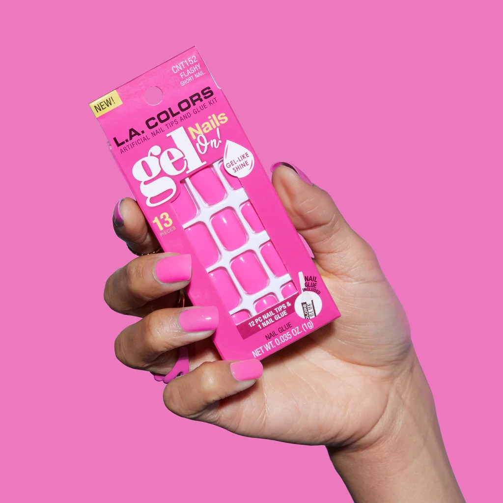LA COLORS ( CNT152W)- Nail on nail FLASHY 12 UNIDADES