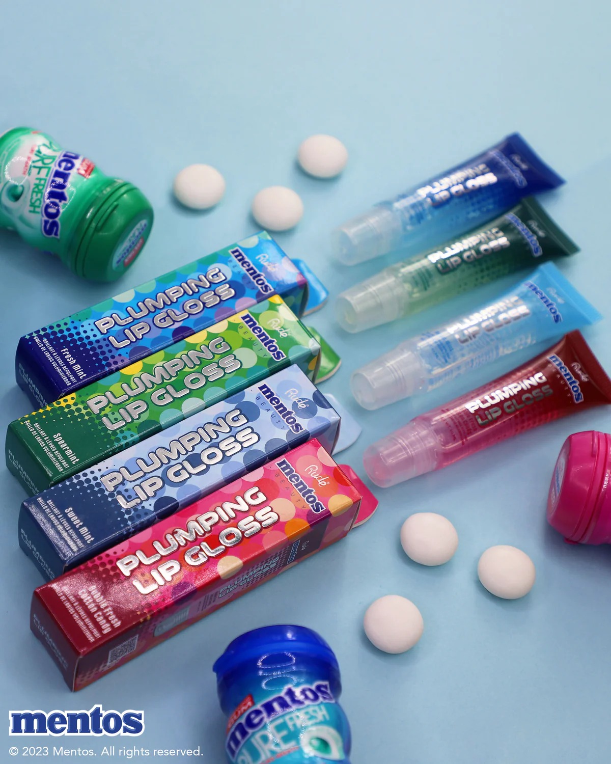 Rude - Mentos Plumping Lip Gloss Bubble Fresh Cotton Candy