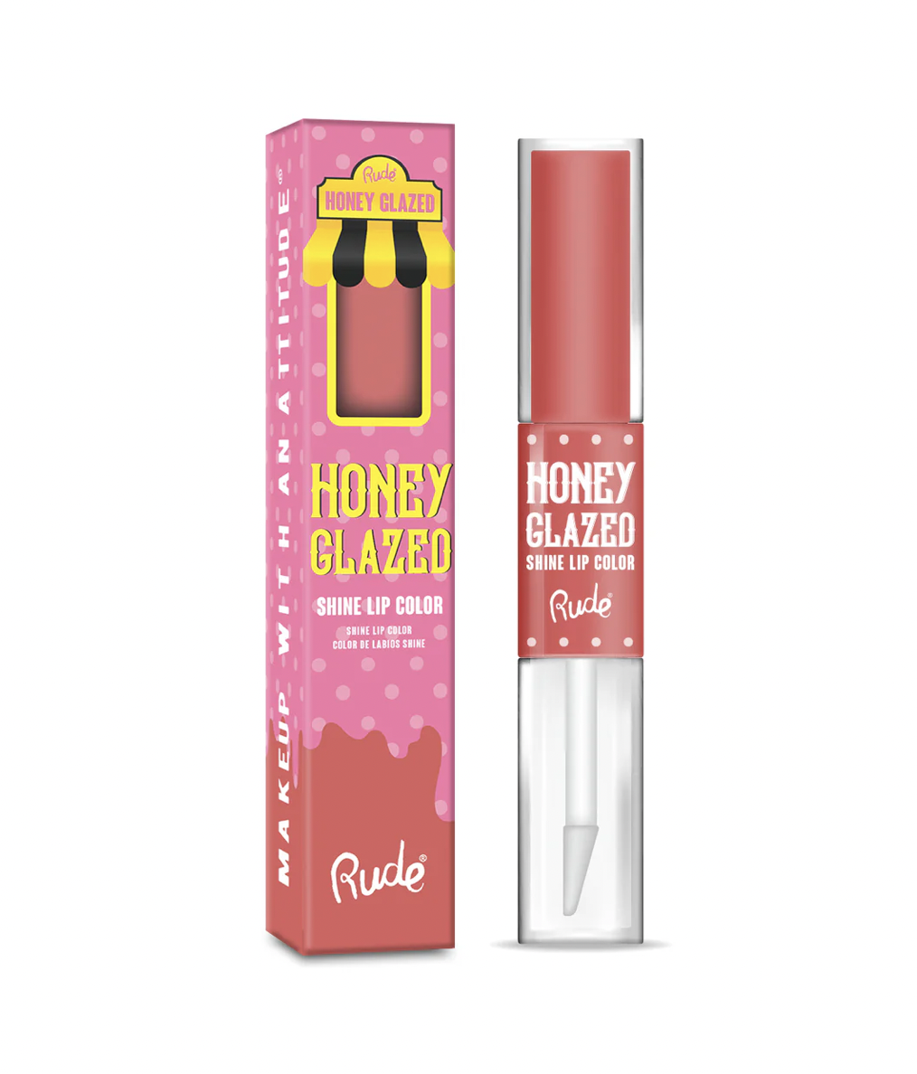 Rude - Honey Glazed Shine Lip Color Display 64 Unidades