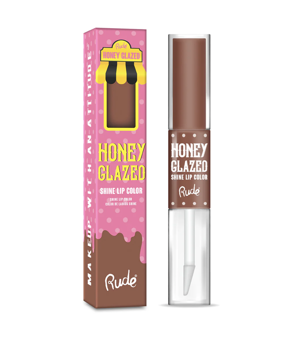 Rude - Honey Glazed Shine Lip Color Display 64 Unidades