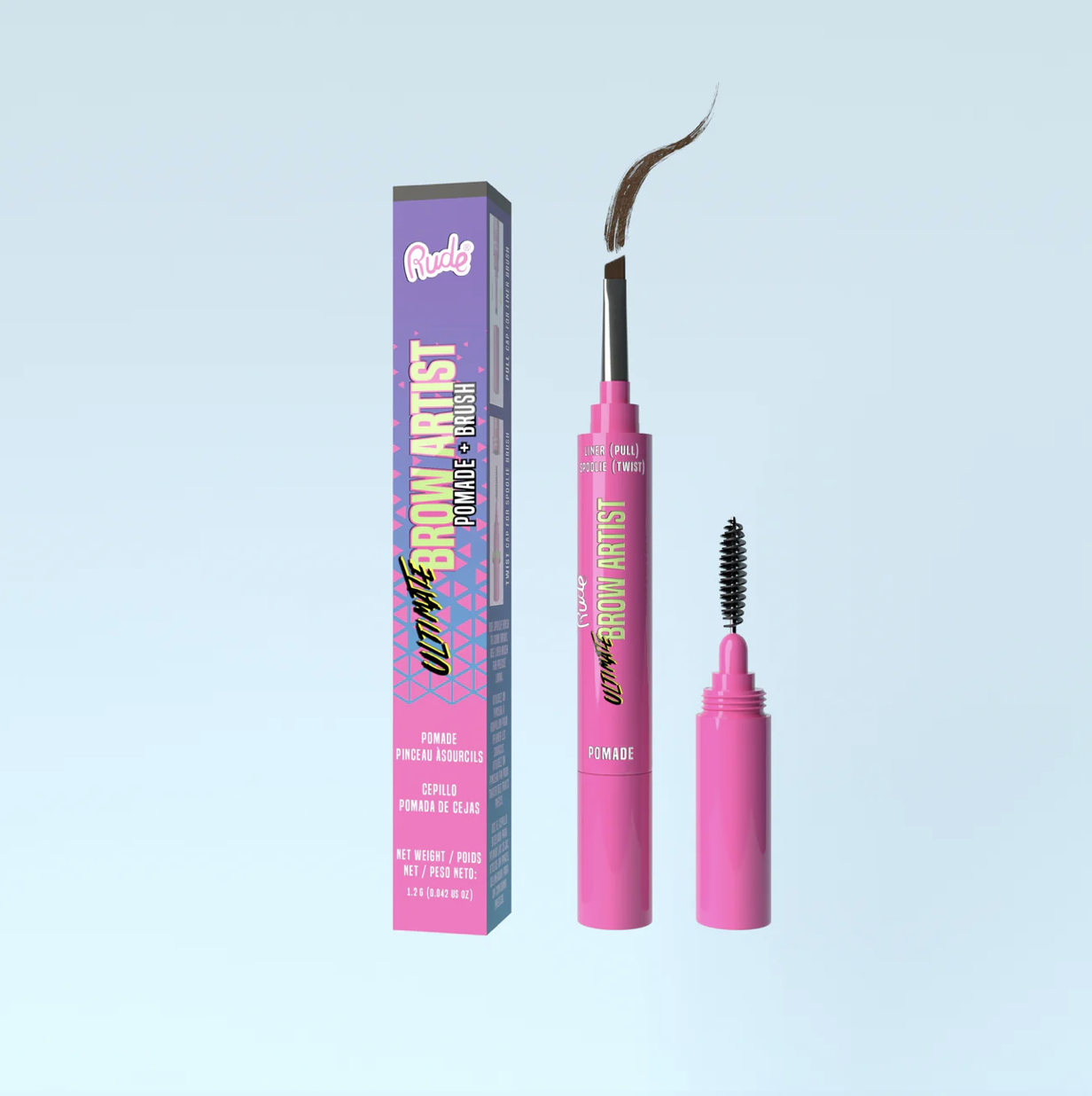 Rude - Ultimate Brow Artist - Pomade &amp; Brush Display 32 unidades