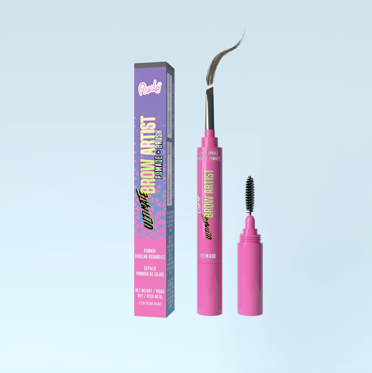 Rude - Ultimate Brow Artist - Pomade &amp; Brush Display 32 unidades