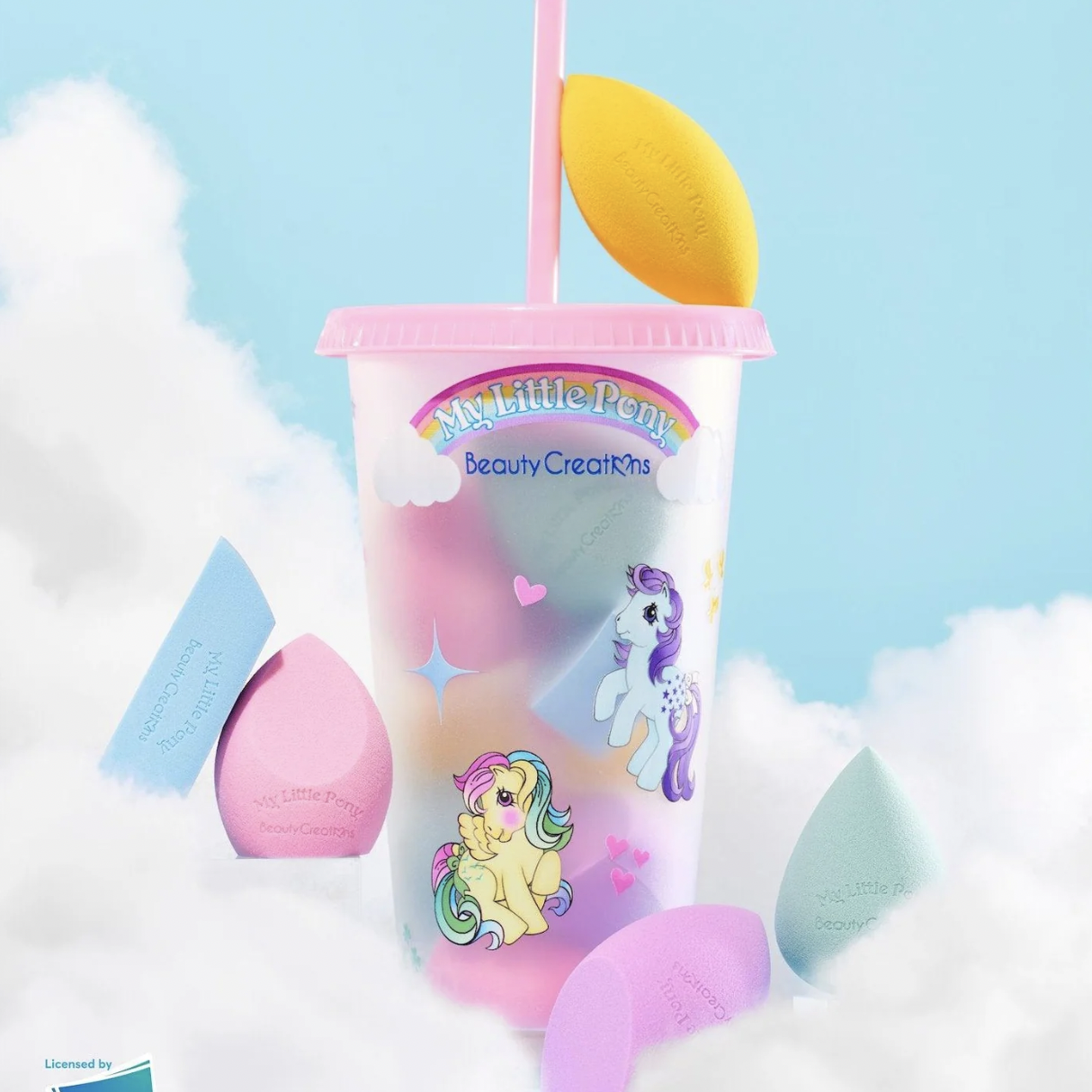 Beauty Creations x My Little Pony - I Want A Pony Set de Esponja + Vaso Reutilizable