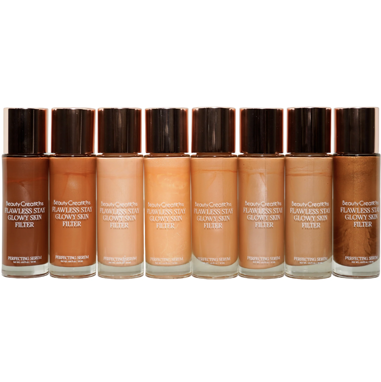 Beauty Creations - Flawless Stay Glowy Skin Filter Display 332 Unidades + 8 Tester