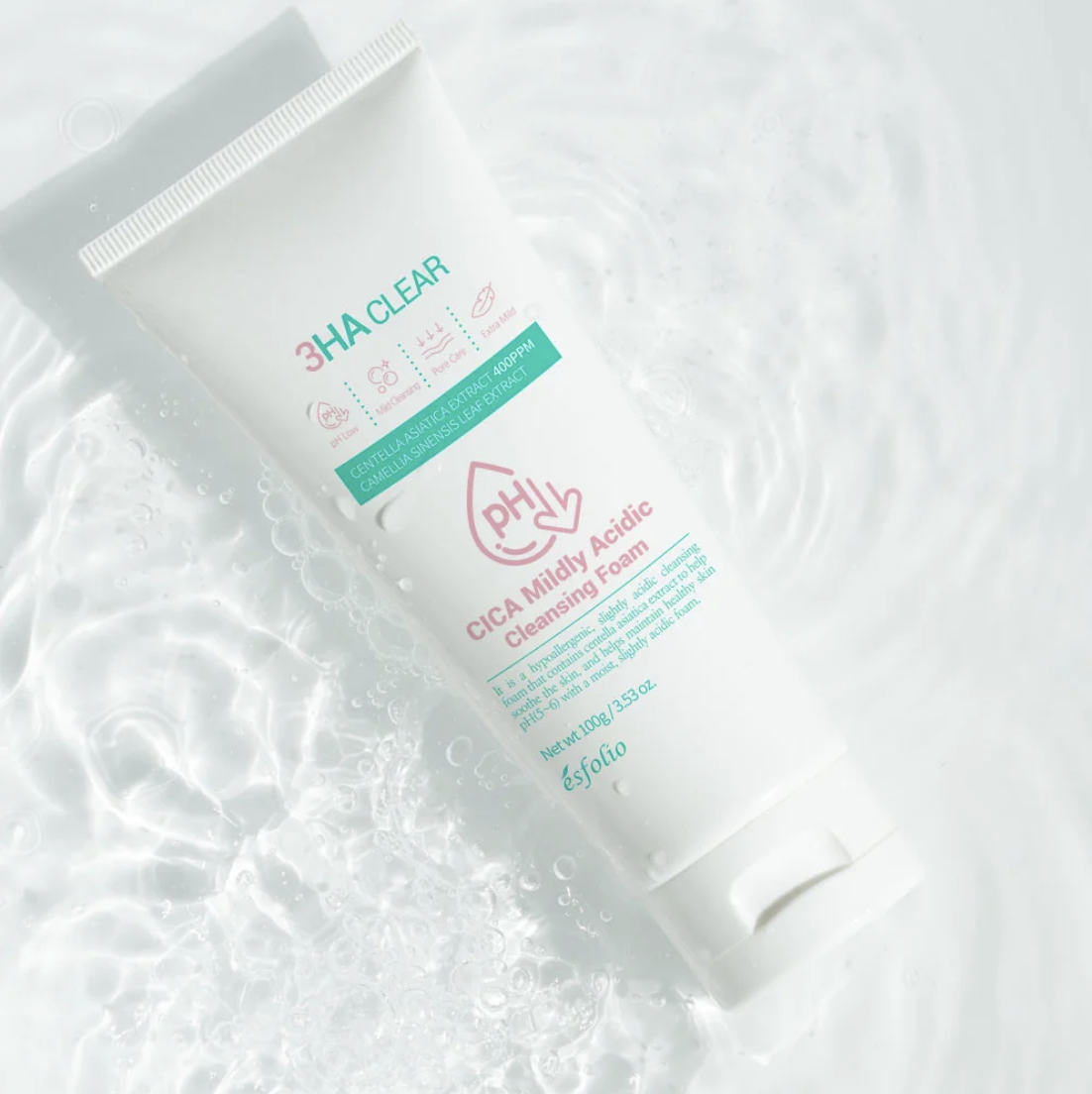 ESFOLIO - 3HA Clear Cica Mildly Acidic Cleansing Foam