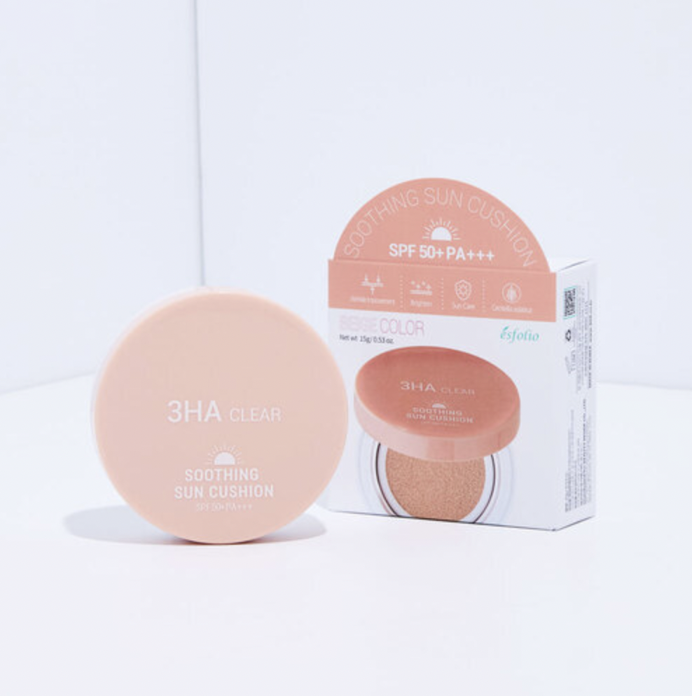 ESFOLIO - 3HA Clear Soothing Sun Cushion (Beige)