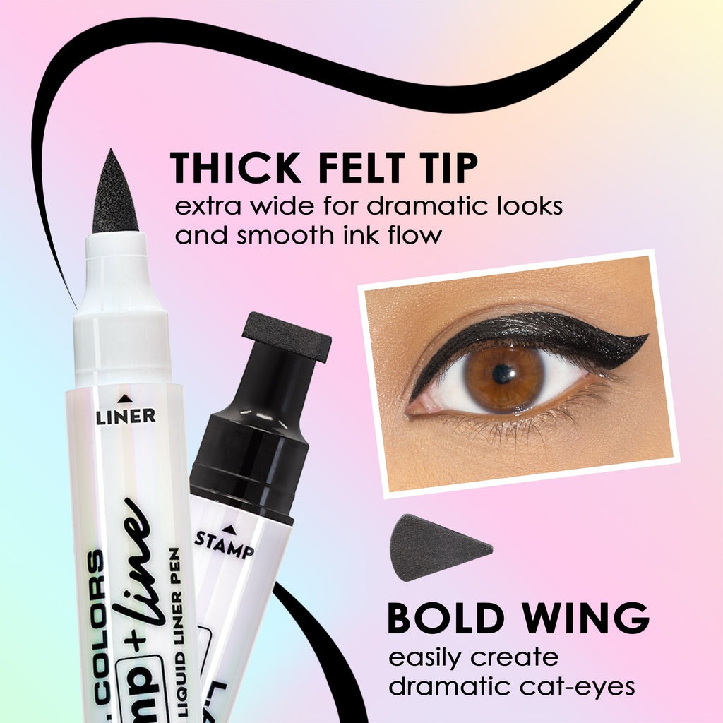 LA Colors - Stamp &amp; Line Eyeliner CLE698 Bold Wing Black