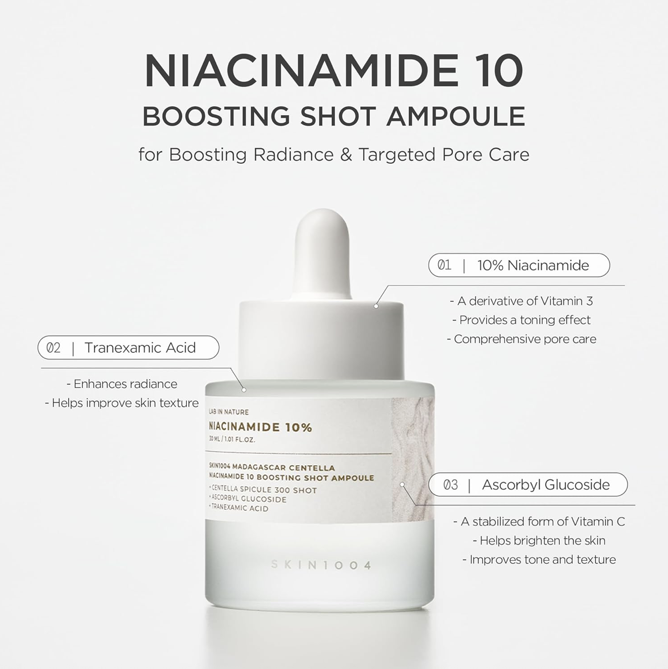 SKIN1004 - Madagascar Centella Niacinamide 10 Boosting Shot Ampoule 30ml