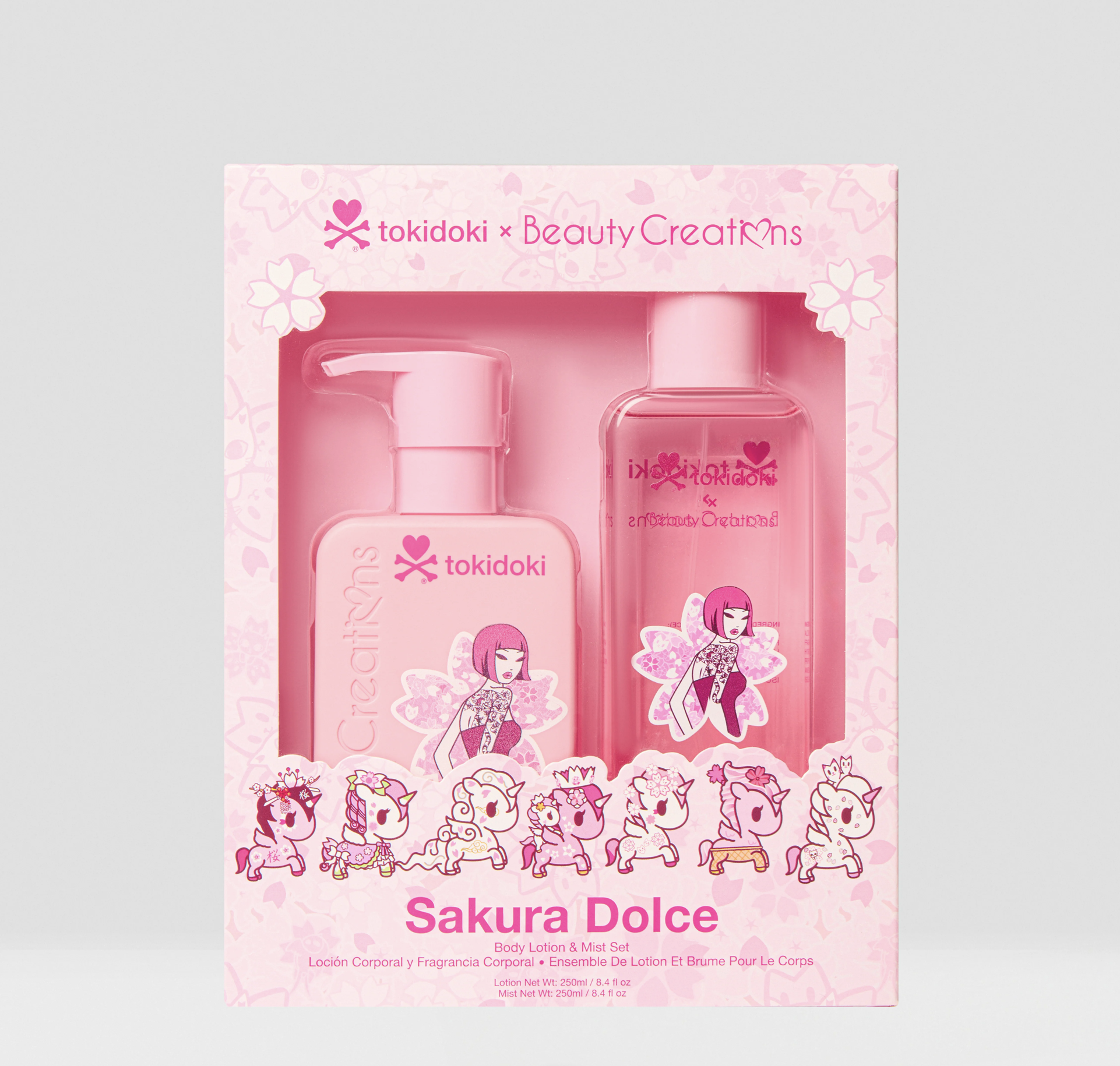 Beauty Creation x Tokidoki Hanami Picnic &quot;Sacura Dolce&quot; Set Crema &amp; Fragancia