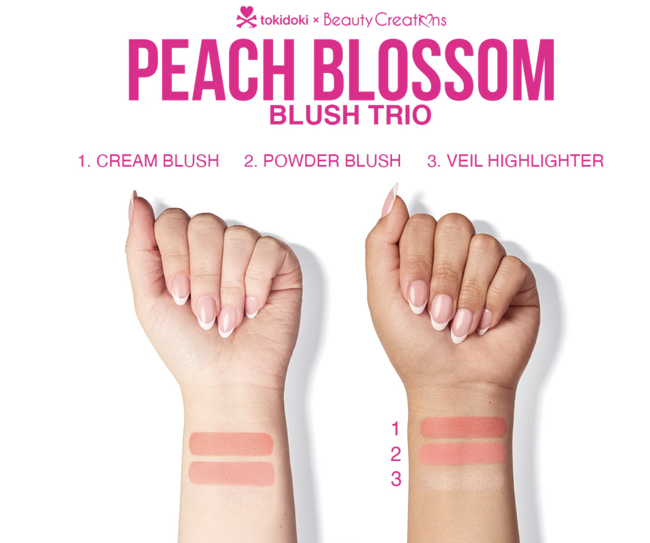 Beauty Creation x Tokidoki - Hanami Picnic &quot;Peach Blossom&quot; Paleta De Rubor