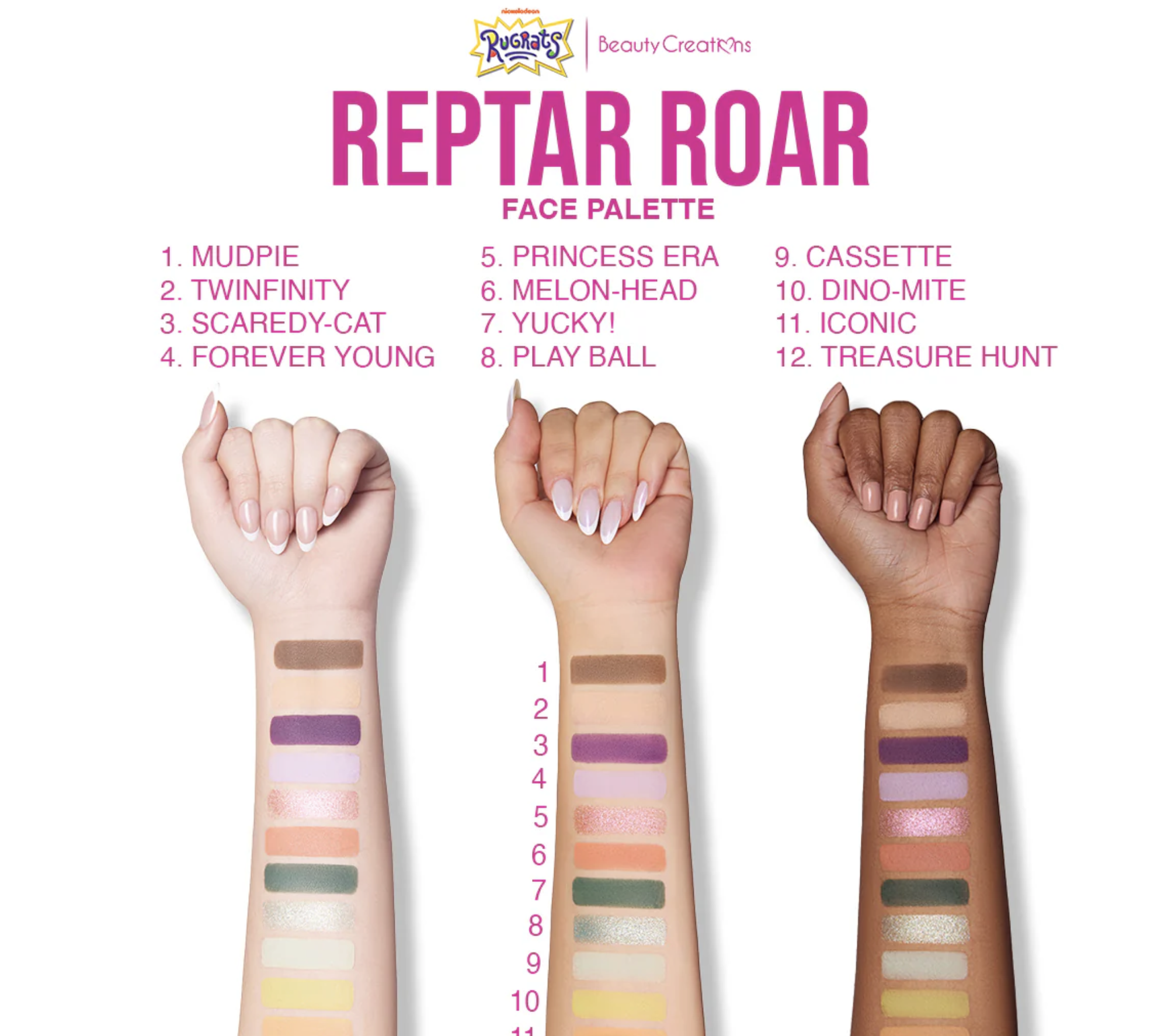 Beauty Creations x Rugrats - Reptar Roar Paleta de Sombras