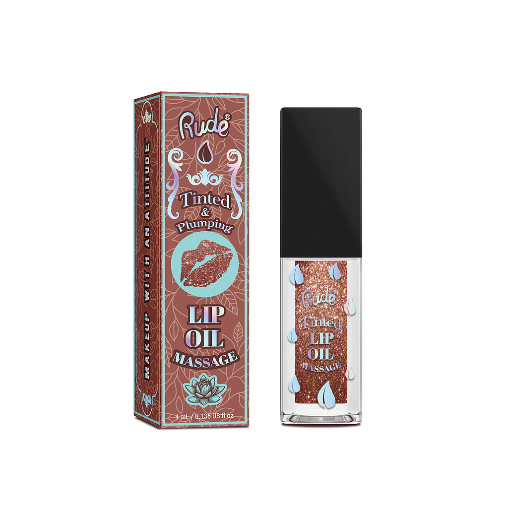 Rude - Lip Oil Massage Tinted &amp; Plumping Lip Oil