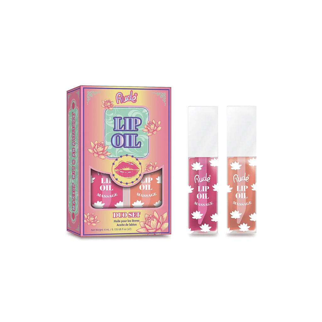 Rude - Lip Oil Massage Lip Oil Duo