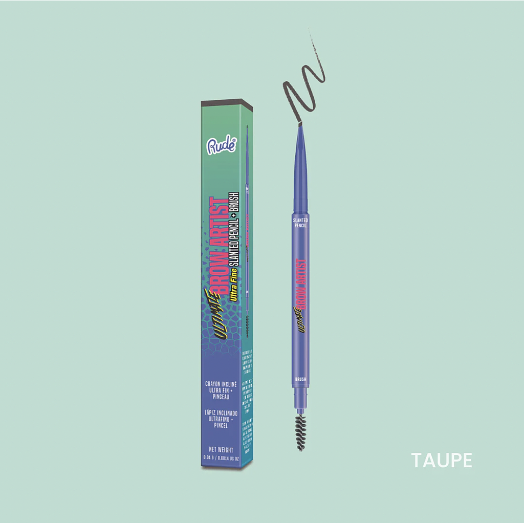 Rude - Ultimate Brow Artist - Ultra Fine Slanted Pencil &amp; Brush
