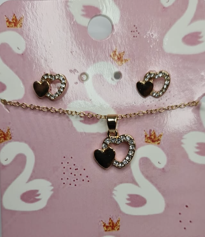 Set Collar &amp; Aros Corazon