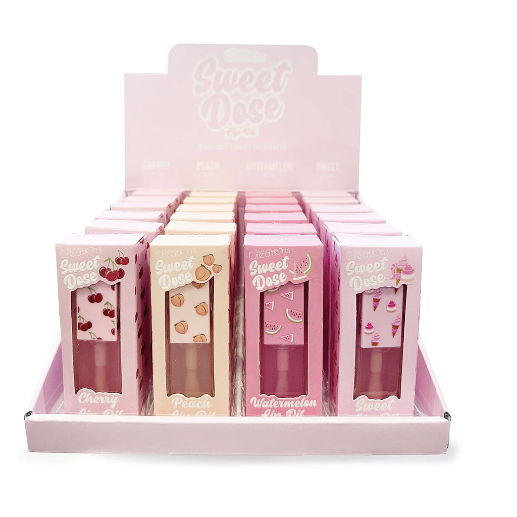 Beauty Creations - Sweet Dose Lip Oil Display 24  Unidades