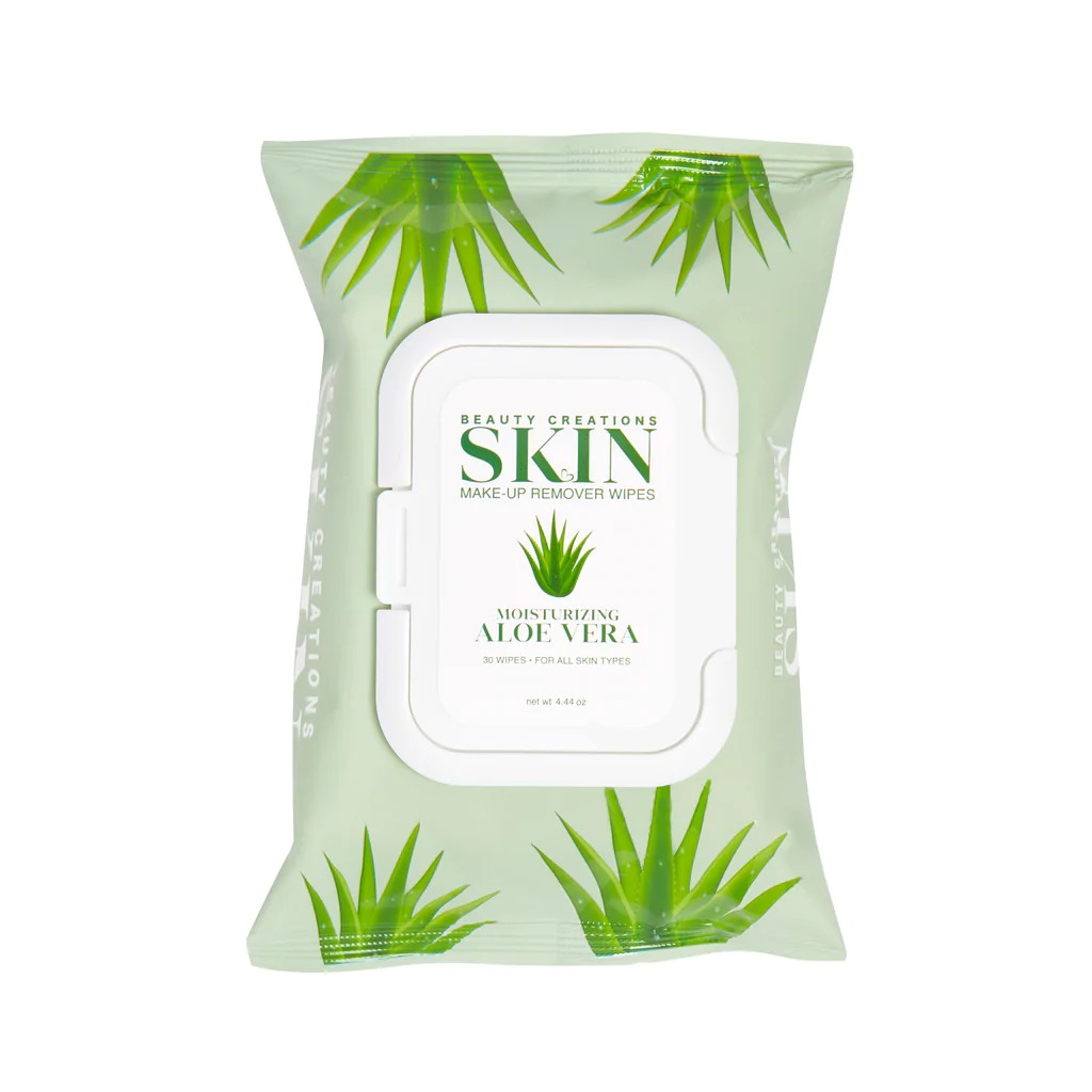 Beauty Creations - Removedor de Maquillajes Wipes Hydrating Aloe Vera 12 Unidades