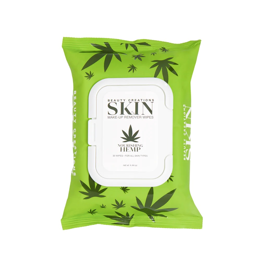 Beauty Creations - Removedor de Maquillajes Wipes Nourishing Hemp 12 Unidades