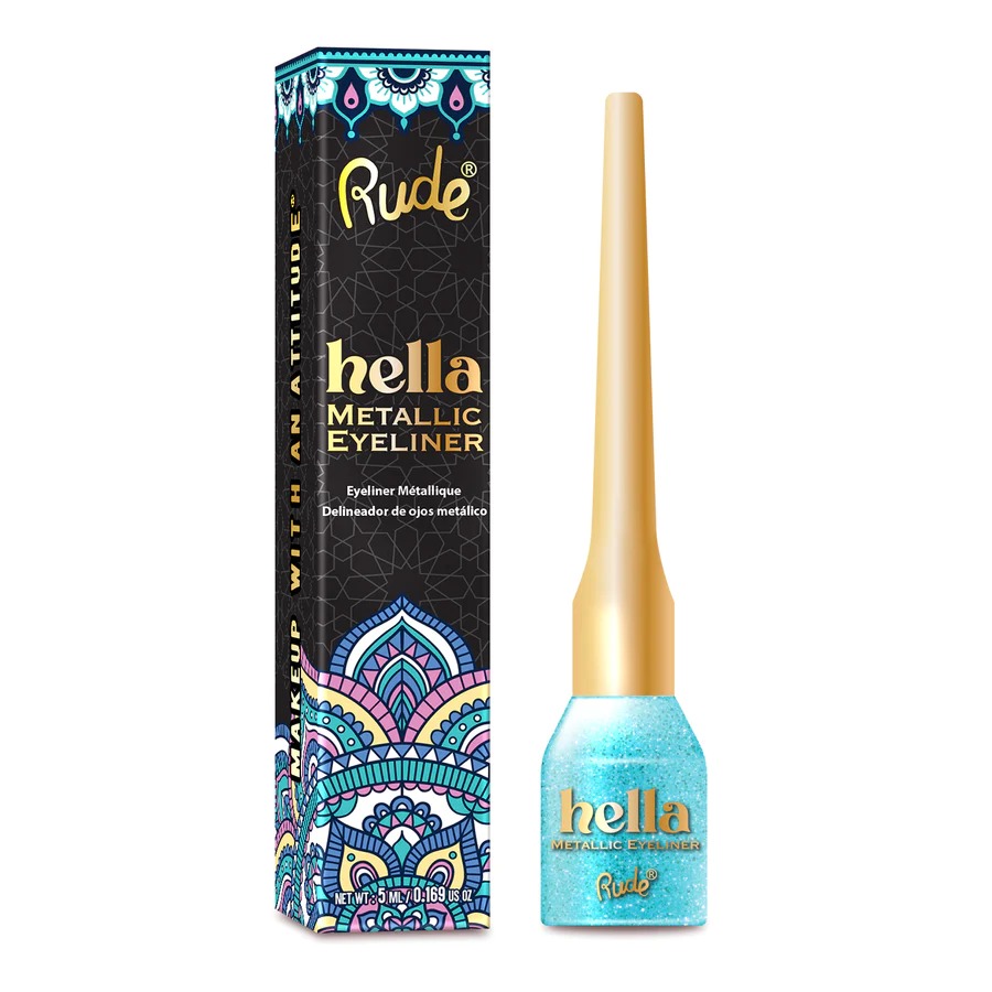 Rude - Delineador Hella Metalic Aquamarine 12 Unidades