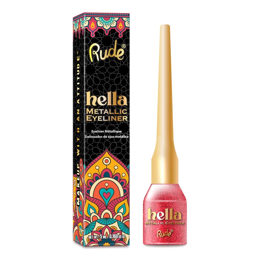 Rude - Delineador Hella Metalic Garnet 12 Unidades