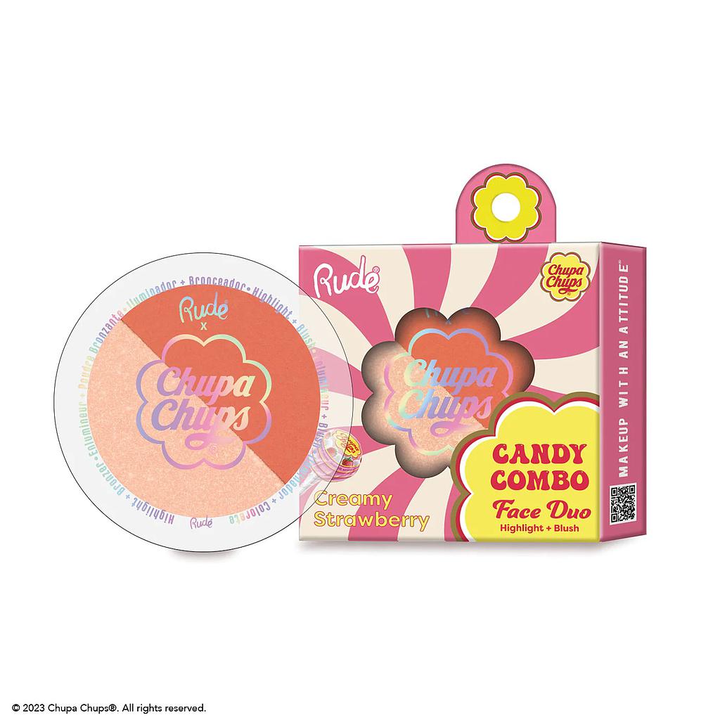 Rude - Highlight &amp; Blush Creamy Strawberry 12 Unidades