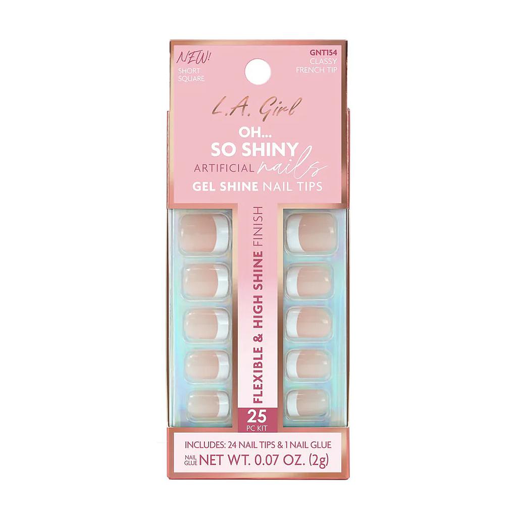 L.A Girl - Shine Nail CLASSY FRENCH TIP 12 Unidades