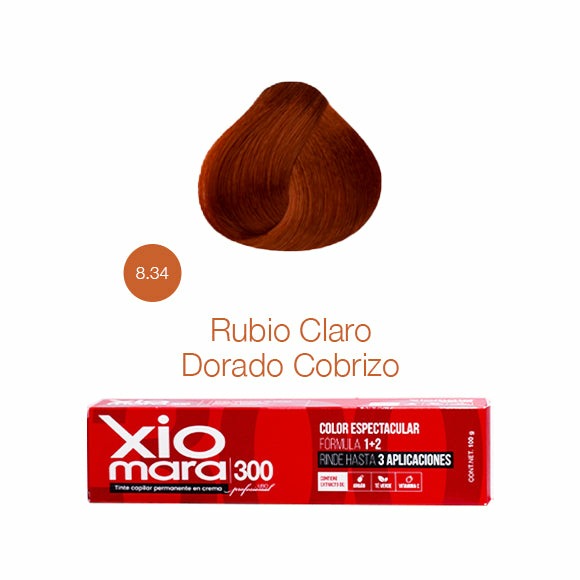 Xiomara - TINTE 300 8.34 Rubio Claro Dorado Cobrizo