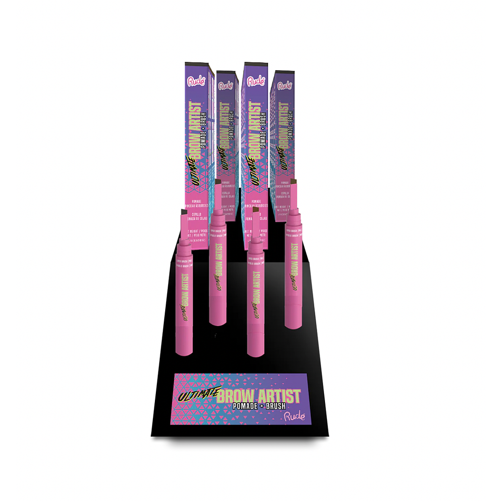 Rude - Ultimate Brow Artist - Pomade &amp; Brush Display 32 unidades