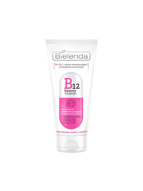 BIELENDA - B12 Beauty Vitamin Gel Limpiador Facial con Peeling 150 ml