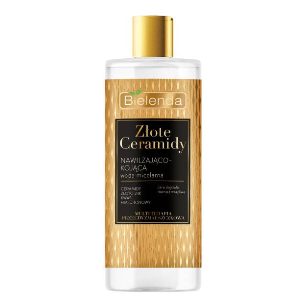 BIELENDA - Golden Ceramides Agua Micelar Desmaquillante Pieles Maduras y Sensibles 500ml