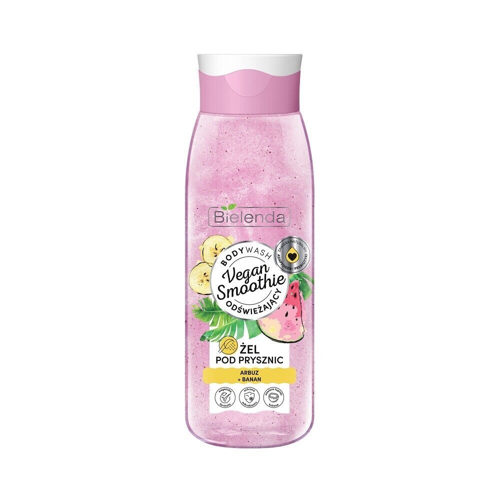 BIELENDA - Gel de Ducha Vegan Smoothie Sandía y Plátano 400 g