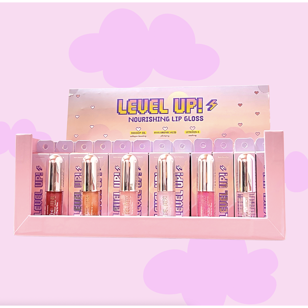 Kara Beauty - LEVEL UP! Nourishing Lip Gloss Display 72 Unidades