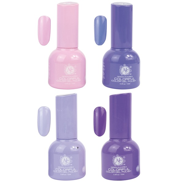COLORFUL Collection GEL “D” Beautiful purple 4pz de 12ml c/u