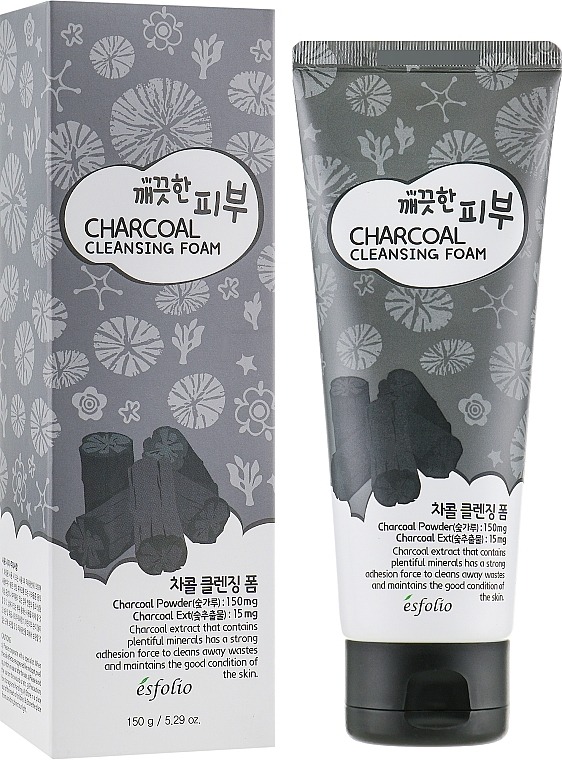 ESFOLIO - Pure Skin Charcoal Cleansing Foam