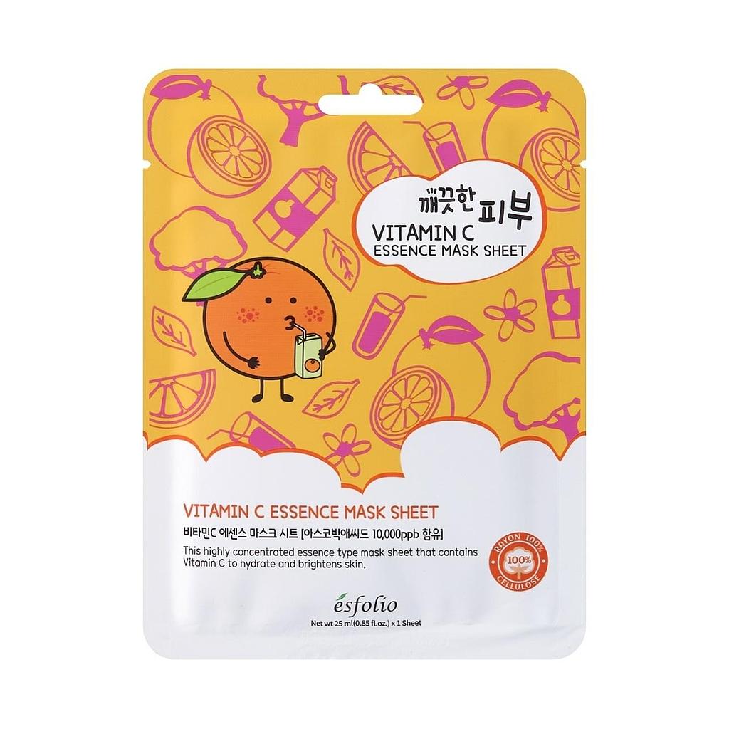 ESFOLIO - Pure Skin Vitamin C Essence Mask Sheet