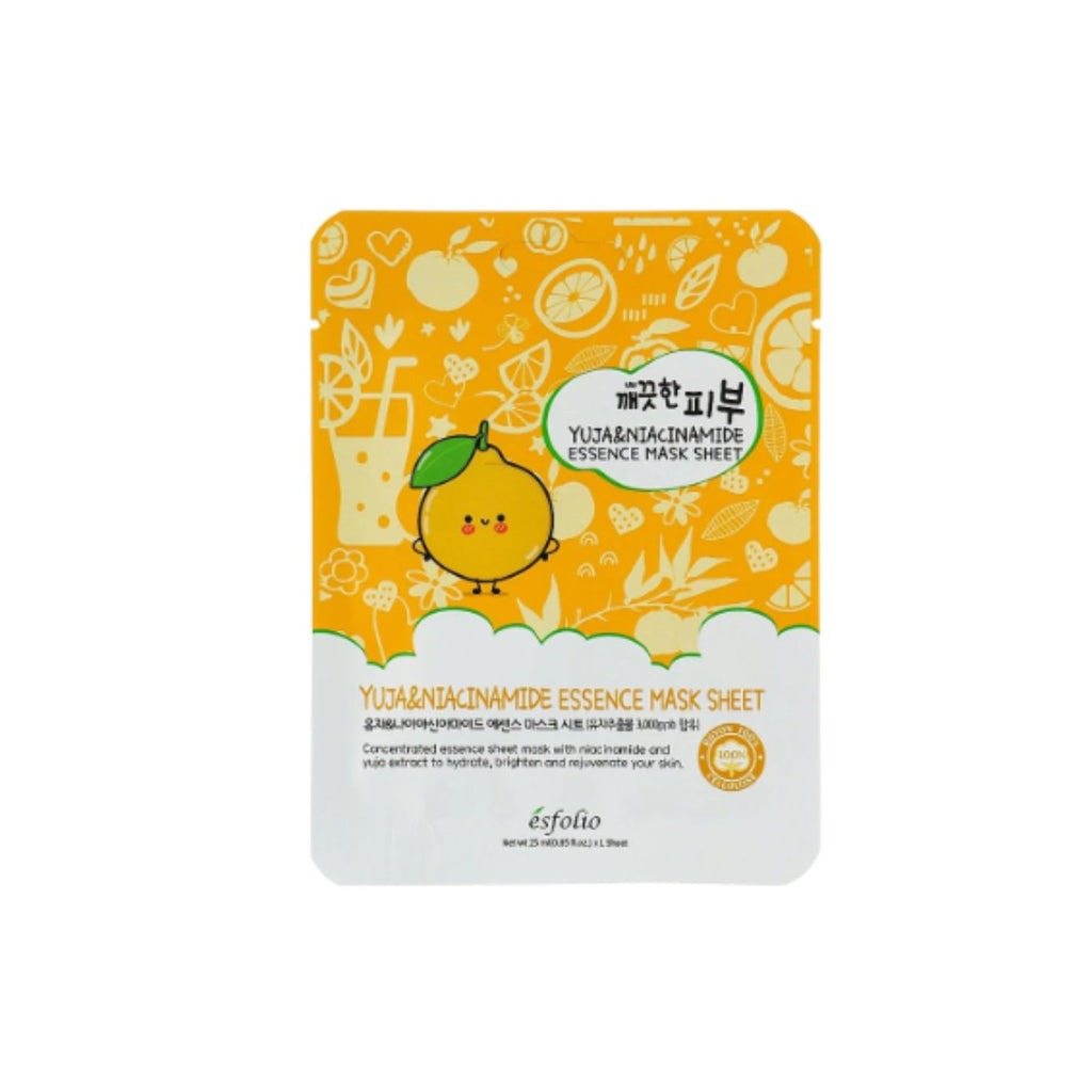 ESFOLIO - Pure Skin Yuja &amp; Niacinamide Essence Mask Sheet