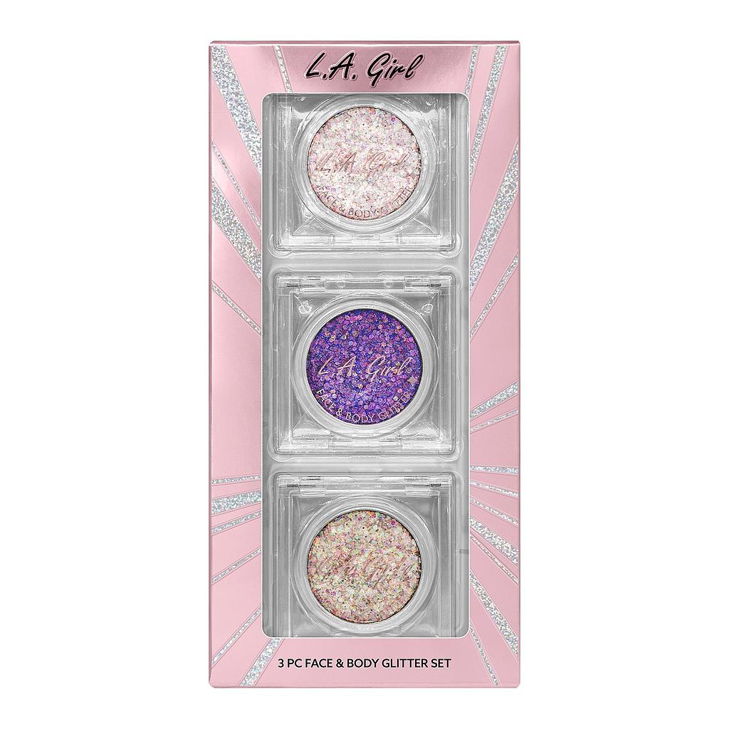 L.A. Girl - 3pc Glitter Face &amp; Body Gift Set Twinkle &amp; Glow G43388