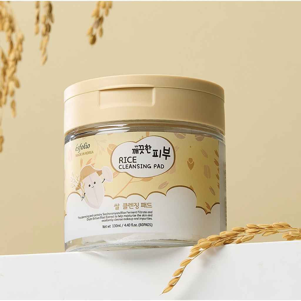 ESFOLIO - Pure Skin Rice Cleansing Pad | MAKEMORE