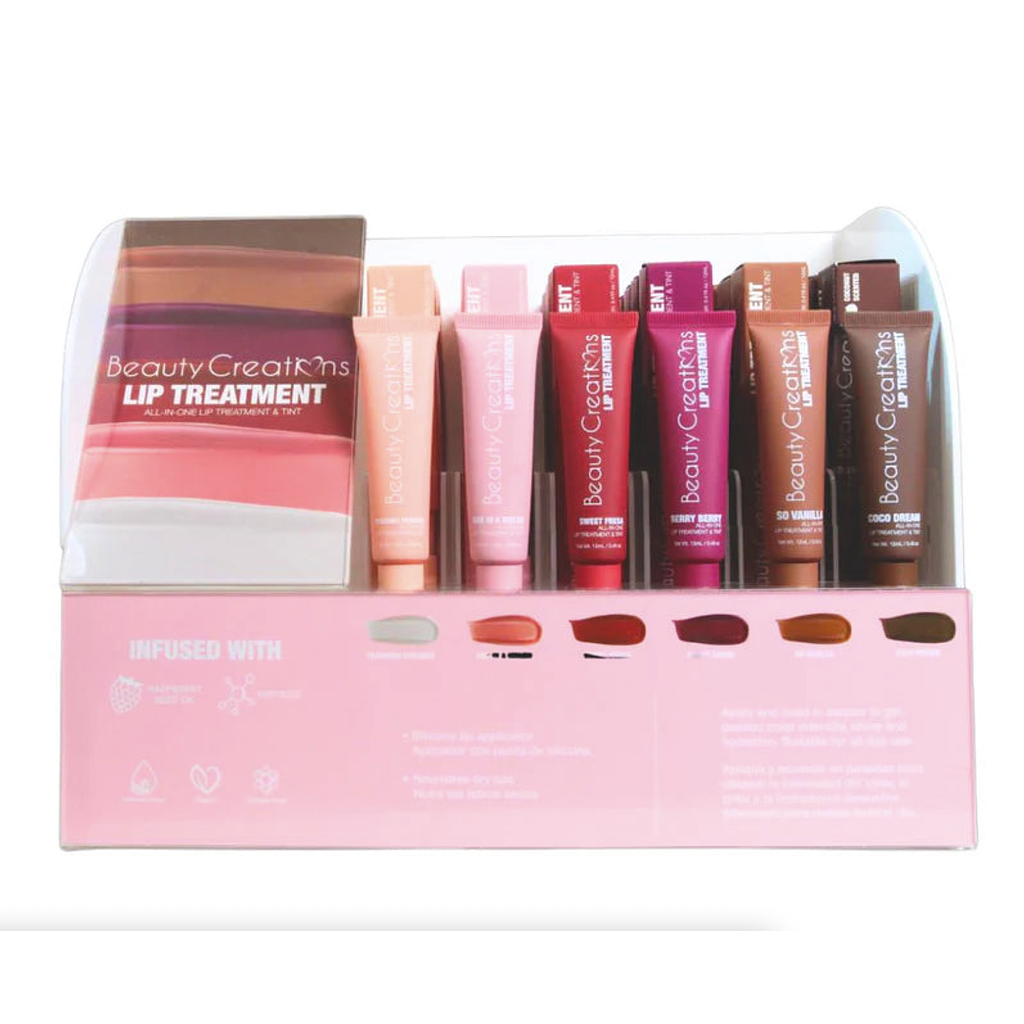 Beauty Creations - Lip Treatment &amp; Tint Display 36 Unidades + 6 Tester