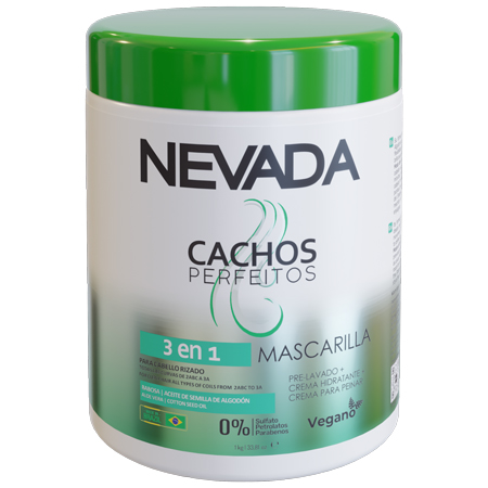 NEVADA - MASCARILLA CAPILAR 3 EN 1 CACHOS PERFEITOS 1kg