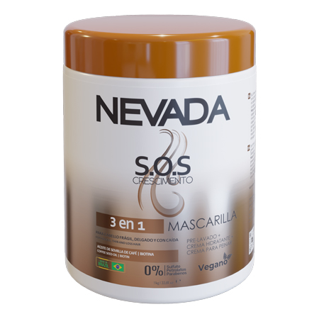 NEVADA - MASCARILLA CAPILAR 3 EN 1 S.O.S CRESCIMIENTO 500ml