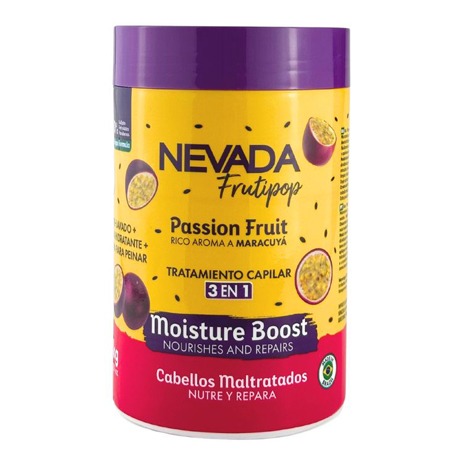 NEVADA - MASCARILLA 3 EN 1 CABELLO MALTRATADO MARACUYA FRUTIPOP 1 kg