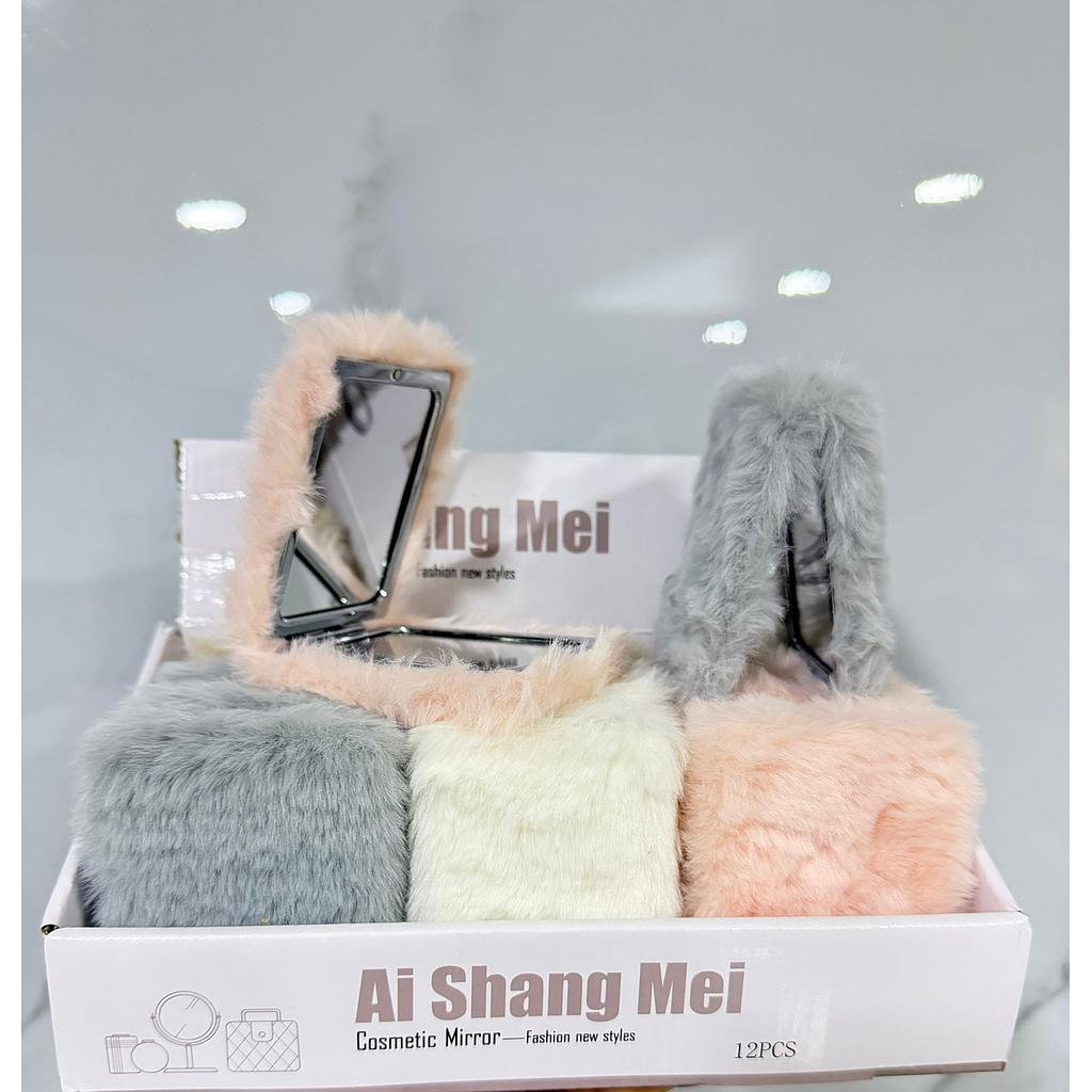 MISUCKA - ESPEJO PELUDO 4 COLORES