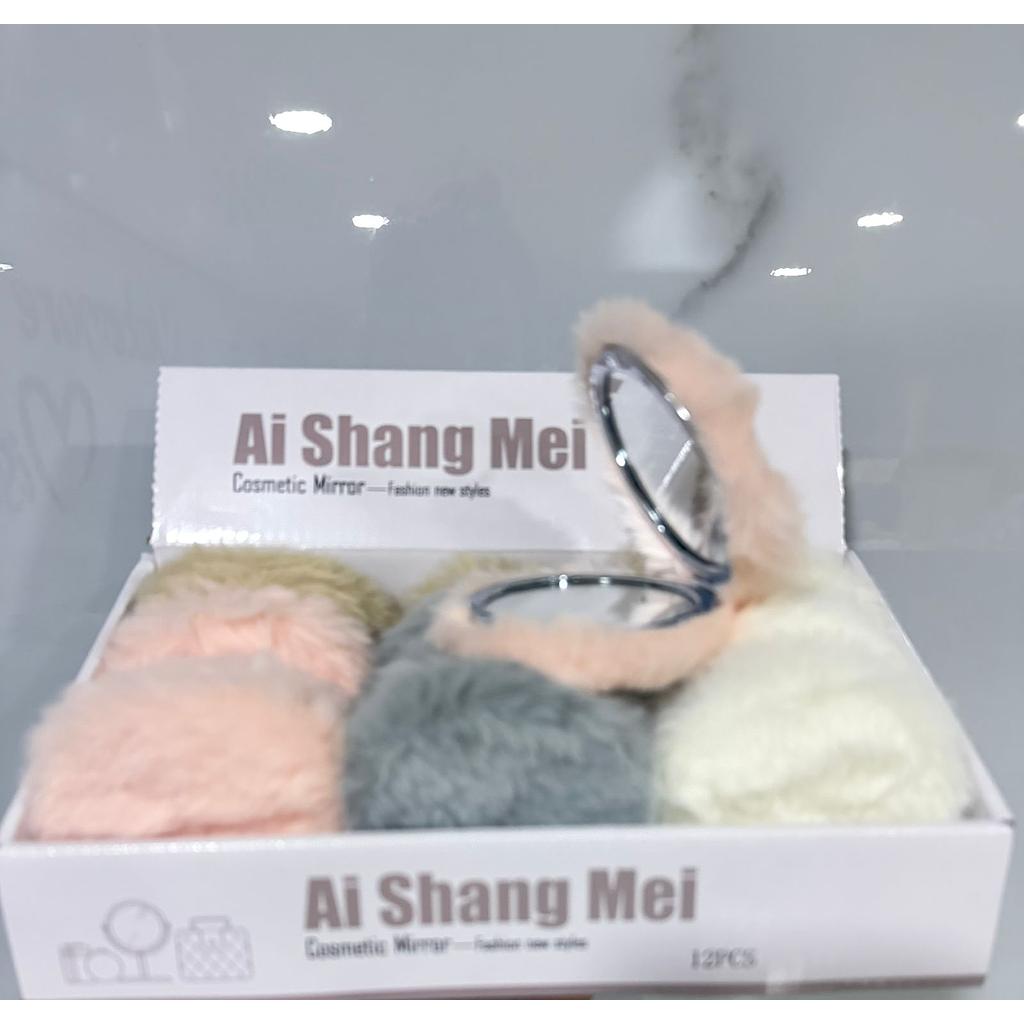 MISUCKA - ESPEJO REDONDE PELUDO