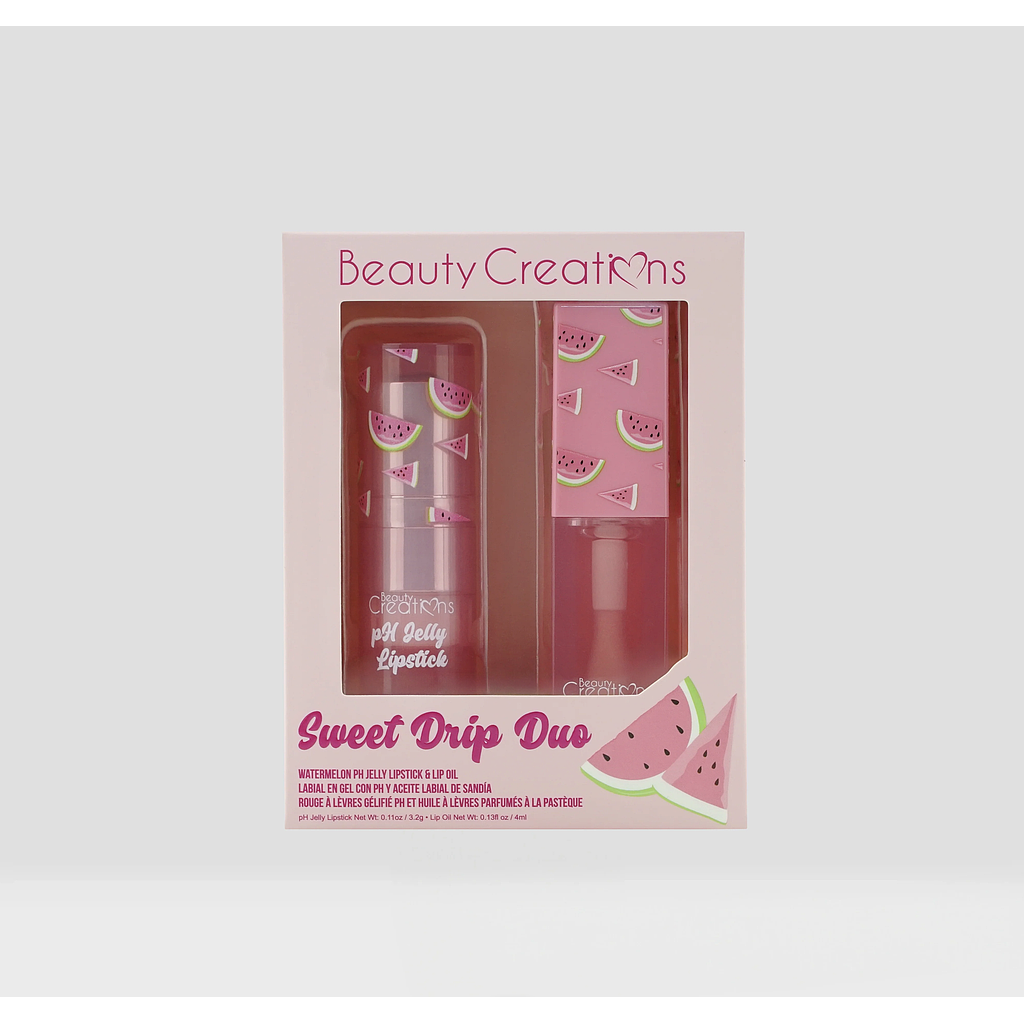 Beauty Creations - Sweet Drip Duo Watermelon Lip Oil &amp; Ph Jelly Lipstick