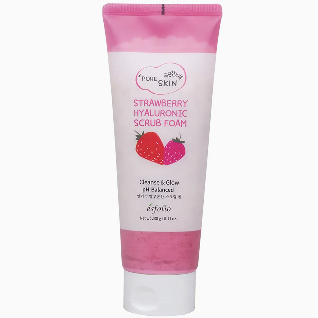 ESFOLIO - Pure Skin Strawberry Hyaluronic Scrub Foam