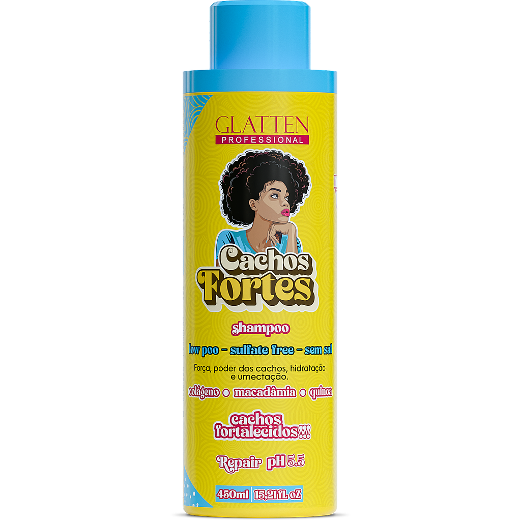 Glatten - Shampoo Cachos Fortes 450ml